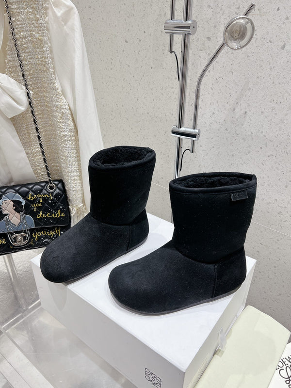 Loewe Lago Boots Black Suede 435627