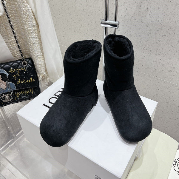 Loewe Lago Boots Black Suede 435627