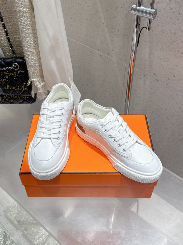 HM Get Sneaker White mix Caramel Cowhide 204756