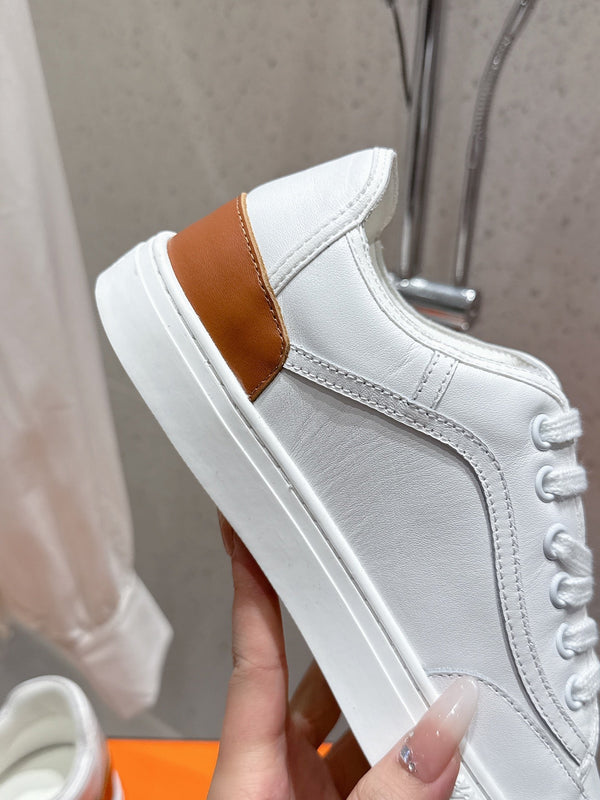 HM Get Sneaker White mix Caramel Cowhide 204756