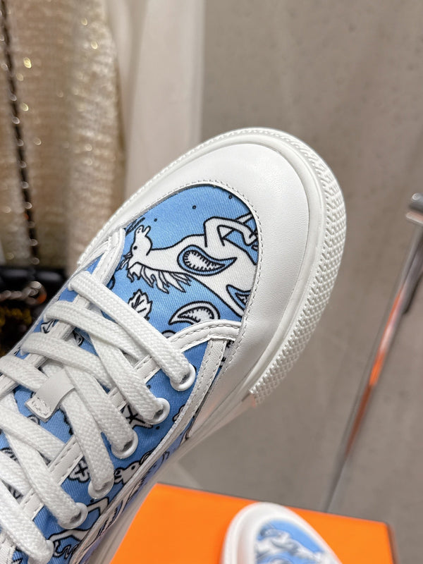 HM Get Sneaker Demin Blue Denim and Calfskin 204762