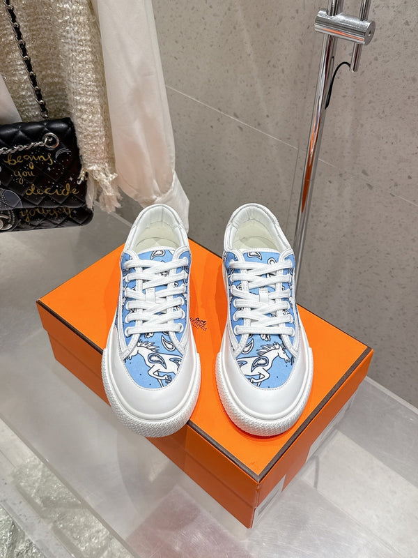 HM Get Sneaker Demin Blue Denim and Calfskin 204762