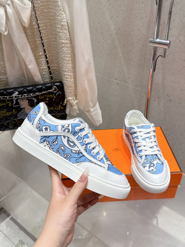 HM Get Sneaker Demin Blue Denim and Calfskin 204762