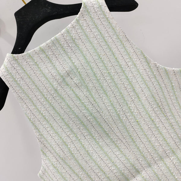 CC Refreshing Vest White Green Polyester 215764