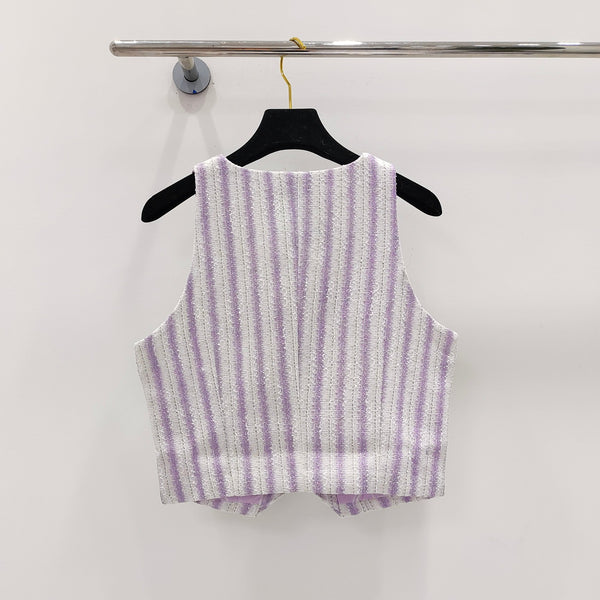 CC Refreshing Vest Purple White Polyester 215765