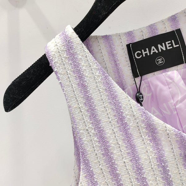 CC Refreshing Vest Purple White Polyester 215765