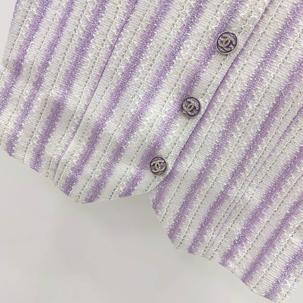 CC Refreshing Vest Purple White Polyester 215765