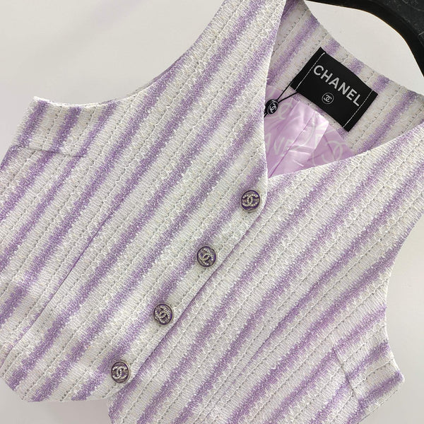 CC Refreshing Vest Purple White Polyester 215765