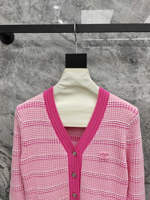 CC 25 Long Sleeve Striped Cardigan Tencel 283779