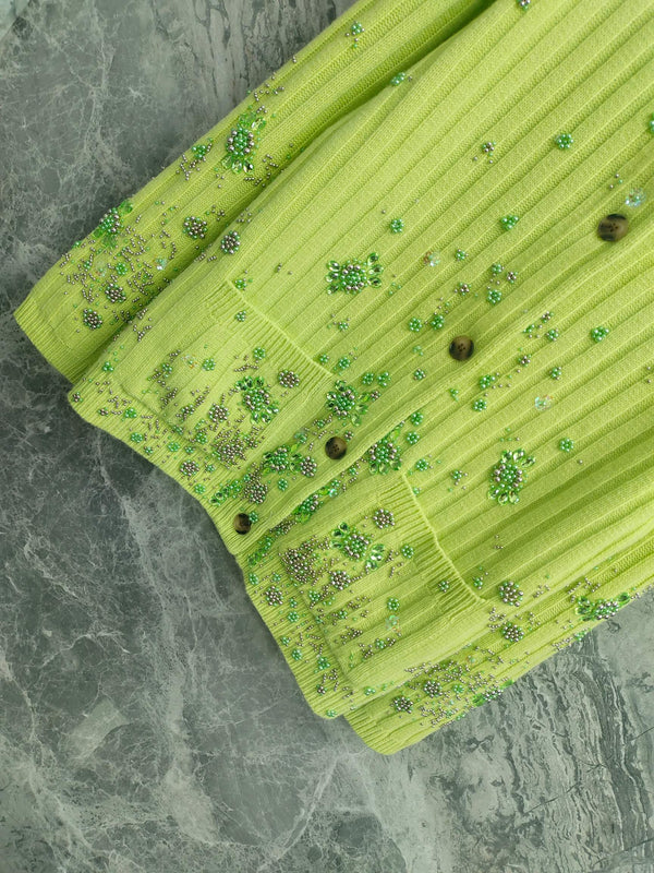 Gucci Cardigan Green Wool Cashmere 289093