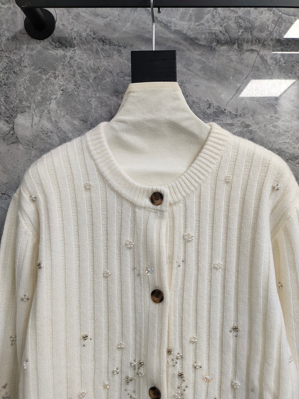 Gucci Cardigan Cream Wool Cashmere 289092