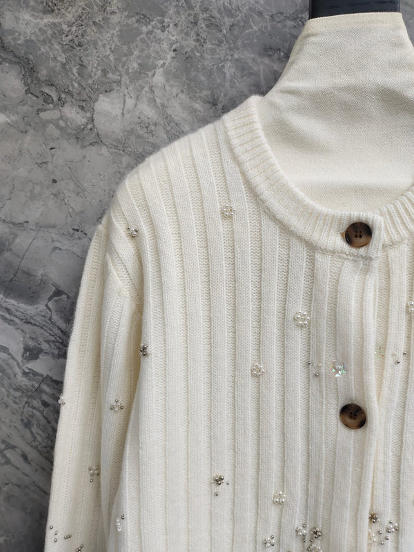 Gucci Cardigan Cream Wool Cashmere 289092