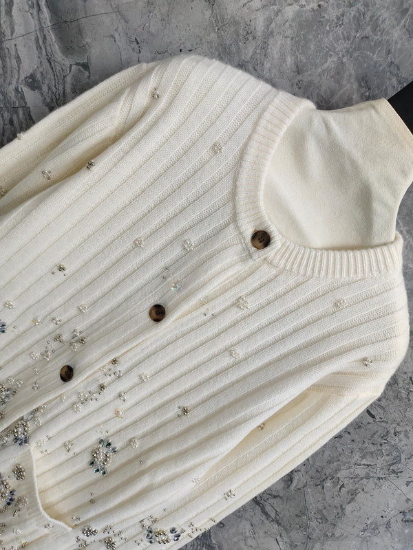 Gucci Cardigan Cream Wool Cashmere 289092