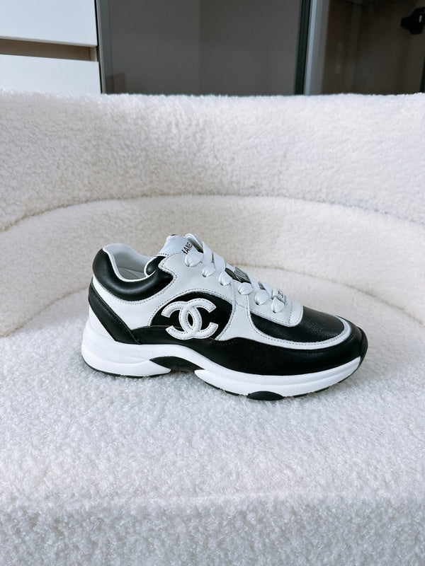 CC Sneaker 35mm In Black Mix White Soft Cowhide 144704
