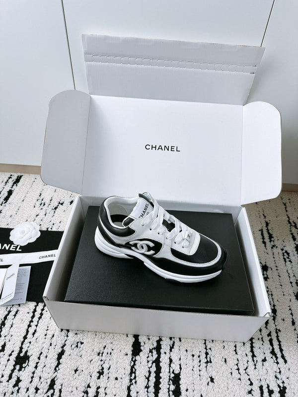 CC Sneaker 35mm In Black Mix White Soft Cowhide 144704