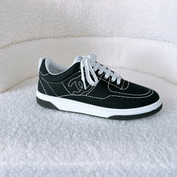CC Sneaker In Black Canvas Fabric 144503