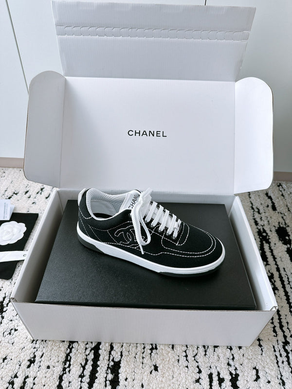 CC Sneaker In Black Canvas Fabric 144503