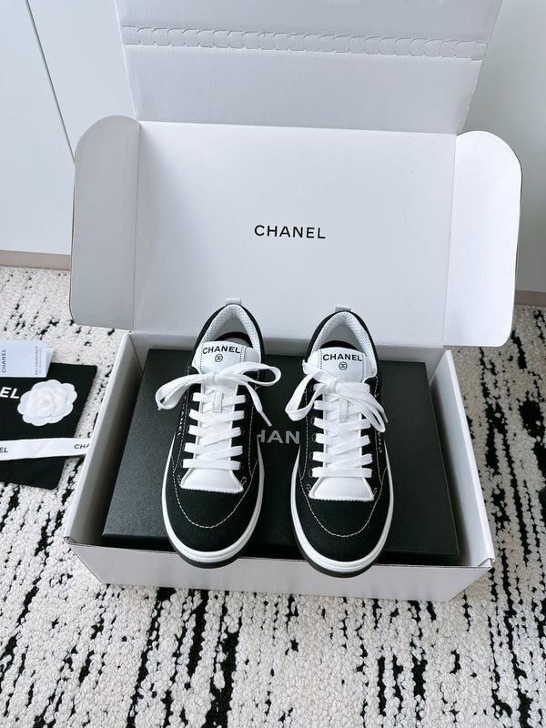 CC Sneaker In Black Canvas Fabric 144507