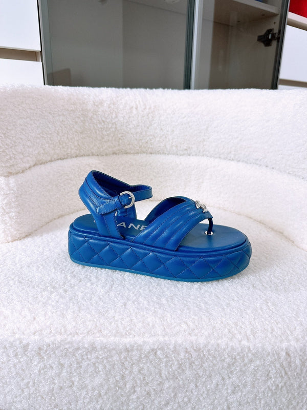 CC Sandals In Blue Lambskin 144532