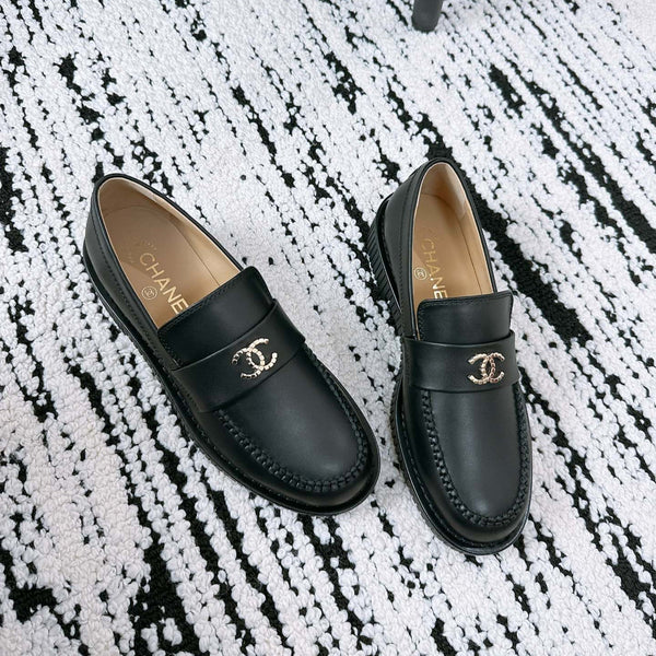 CC Moccasins In Black Lambskin 144540