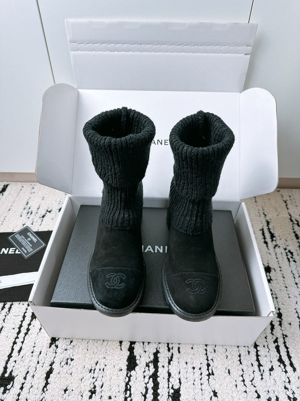 CC Ankle Boots 70MM In Black Suede 144562