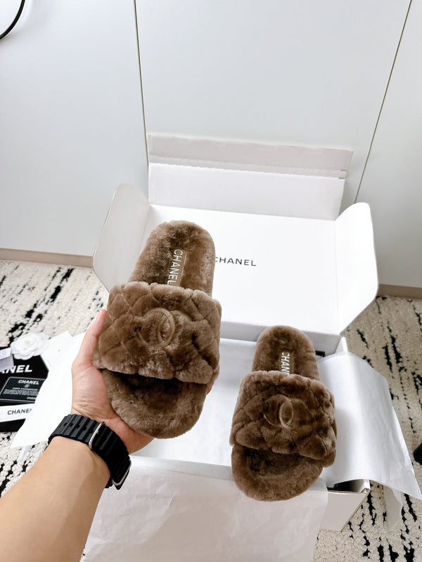 Ciabatte CC 25s 50mm Lana Marrone 433604