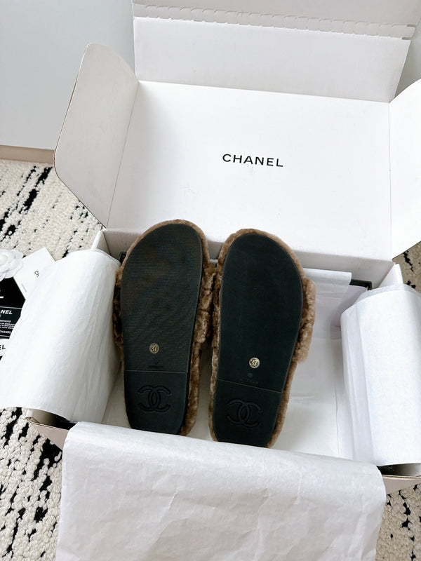 Ciabatte CC 25s 50mm Lana Marrone 433604