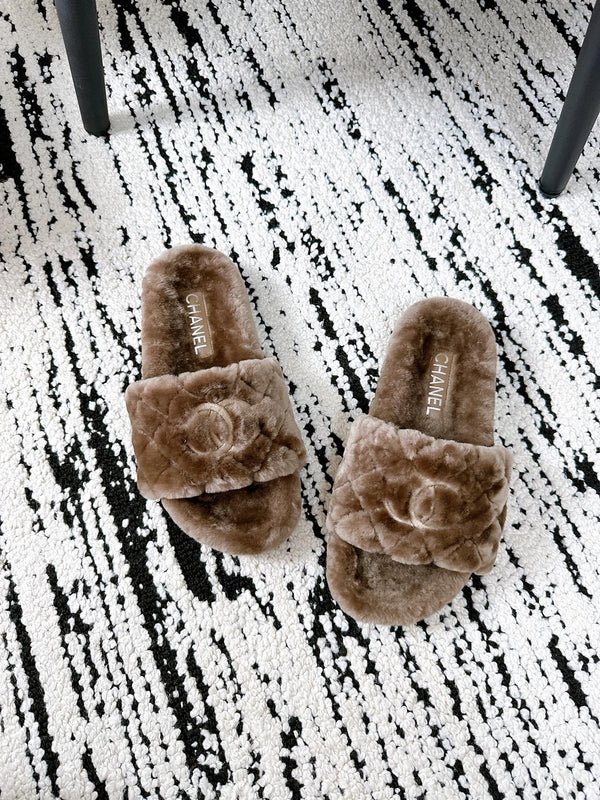 Ciabatte CC 25s 50mm Lana Marrone 433604