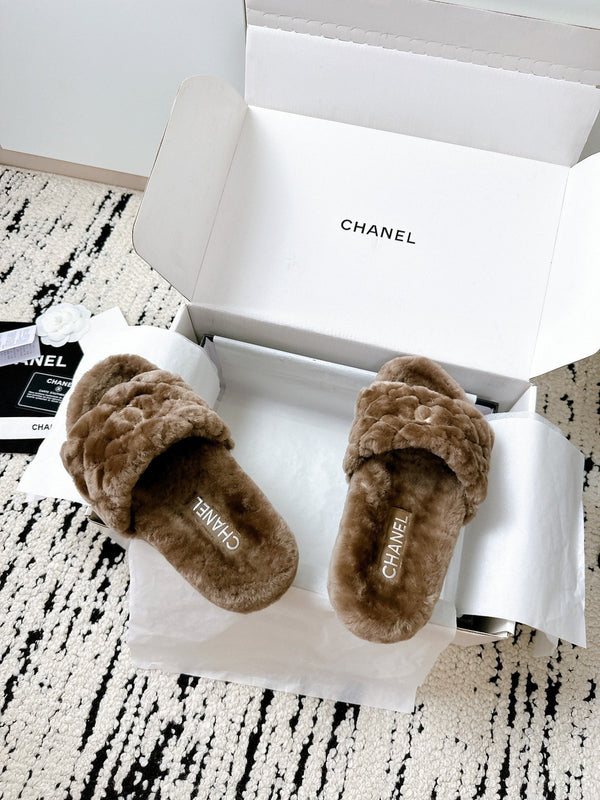 Ciabatte CC 25s 50mm Lana Marrone 433604