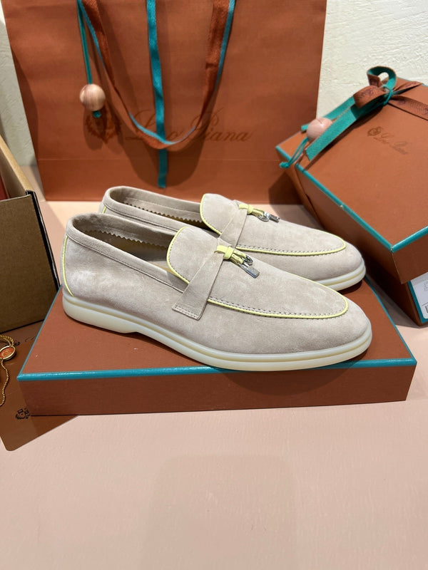 mocassino lp summer charm walk in camoscio beige reale giallo