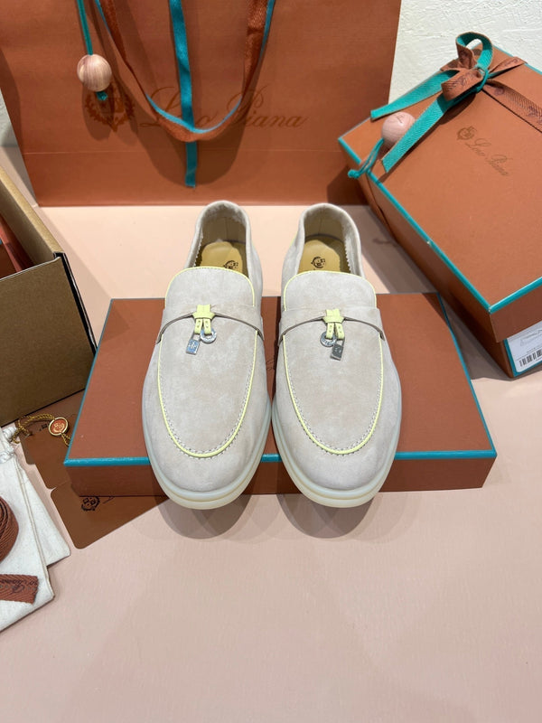 mocassino lp summer charm walk in camoscio beige reale giallo