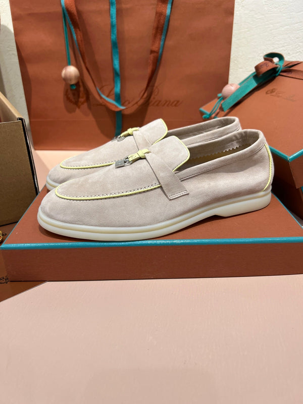 mocassino lp summer charm walk in camoscio beige reale giallo