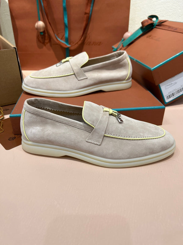 mocassino lp summer charm walk in camoscio beige reale giallo