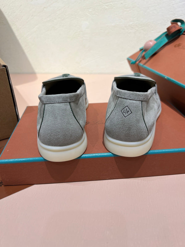 mocassino lp summer charm walk in pelle scamosciata grigio scuro kaki