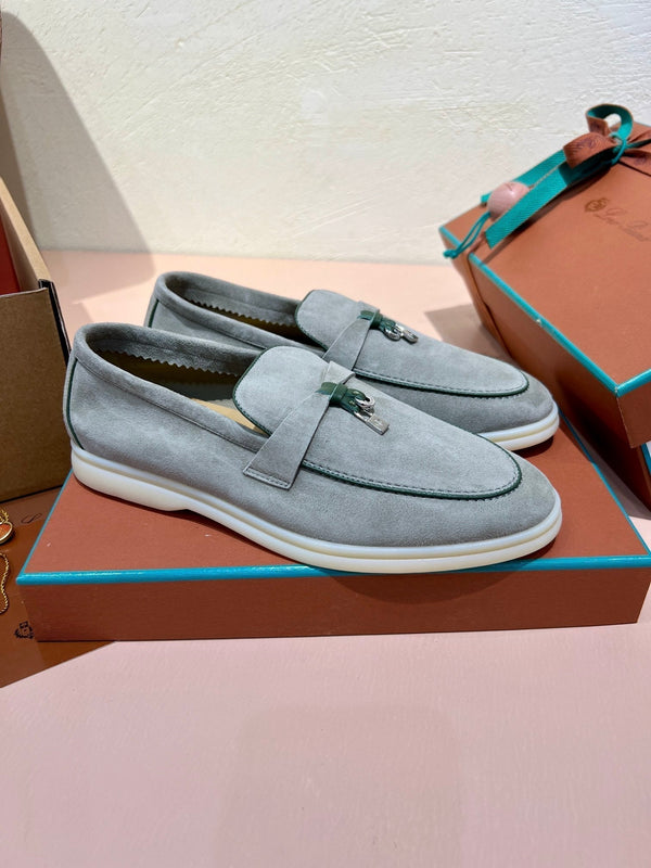 mocassino lp summer charm walk in pelle scamosciata grigio scuro kaki