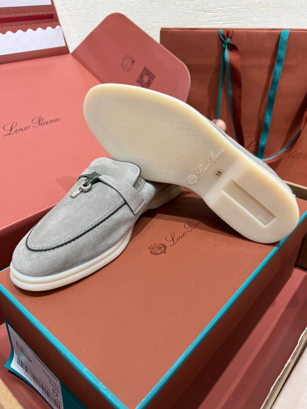 mocassino lp summer charm walk in pelle scamosciata grigio scuro kaki