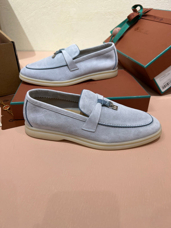 mocassino lp summer charm walk in pelle scamosciata blu acqua