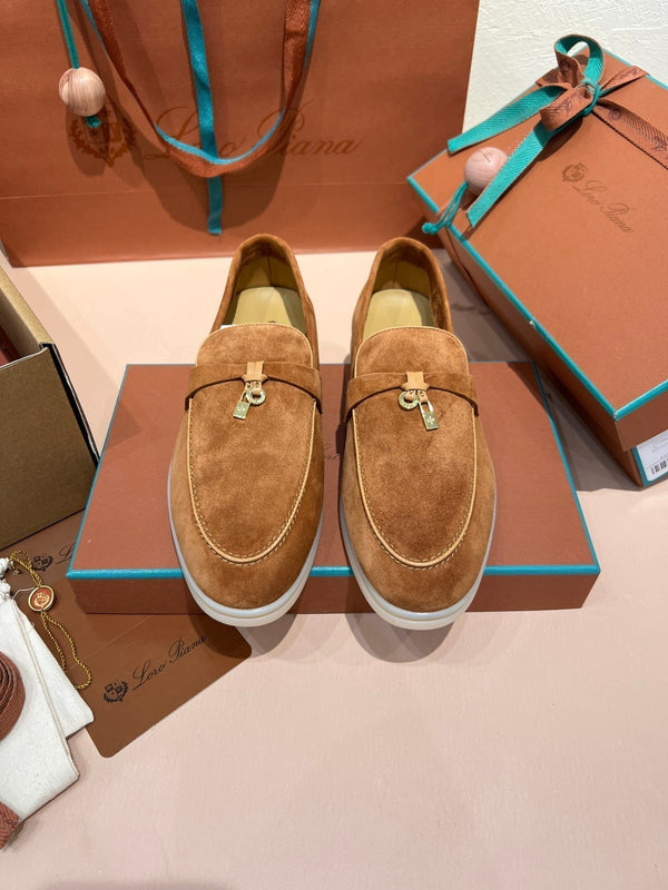 mocassino lp summer charm walk in pelle scamosciata marrone beige