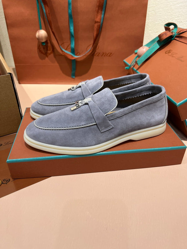 mocassino lp summer charm walk rock grey beige suede