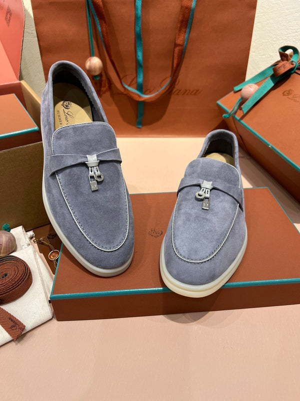 mocassino lp summer charm walk rock grey beige suede