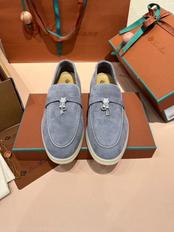 mocassino lp summer charm walk rock grey beige suede