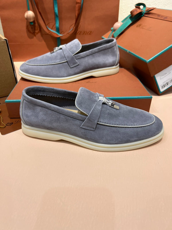 mocassino lp summer charm walk rock grey beige suede