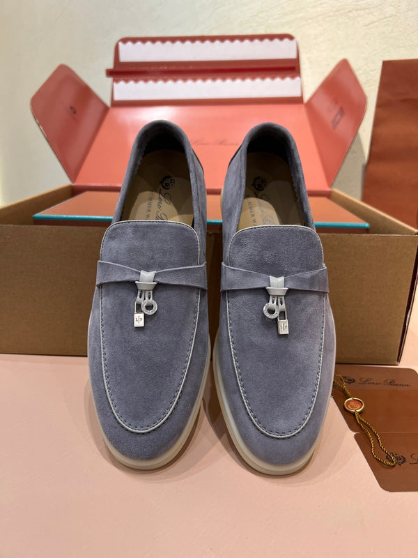 mocassino lp summer charm walk rock grey beige suede