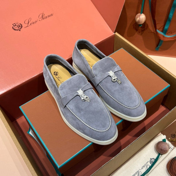 mocassino lp summer charm walk rock grey beige suede