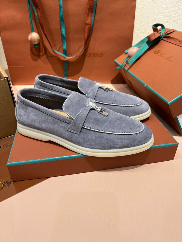 mocassino lp summer charm walk rock grey beige suede