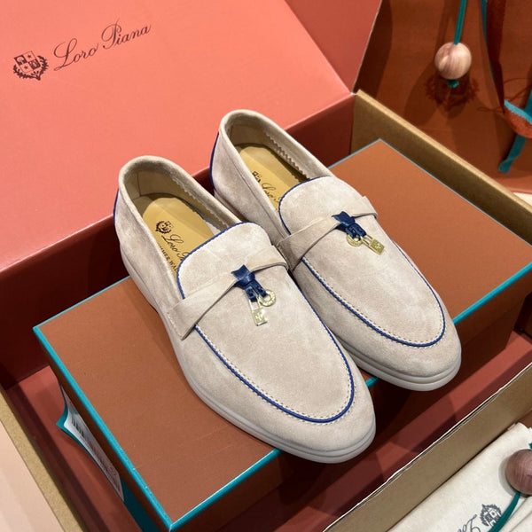 lp summer charm walk loafer  grey blue suede