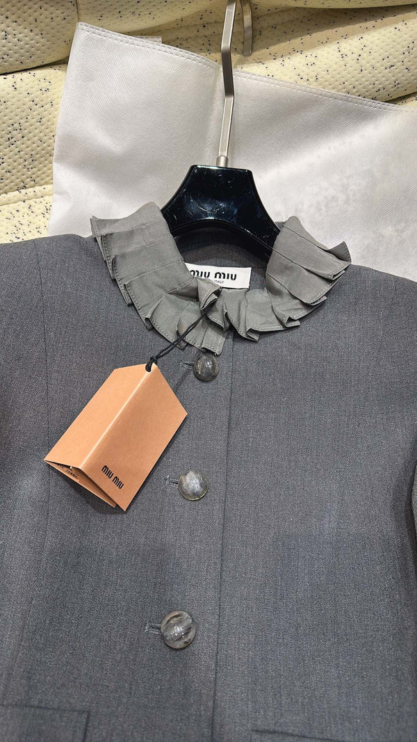 Miumiu Suit Gray Polyester fiber