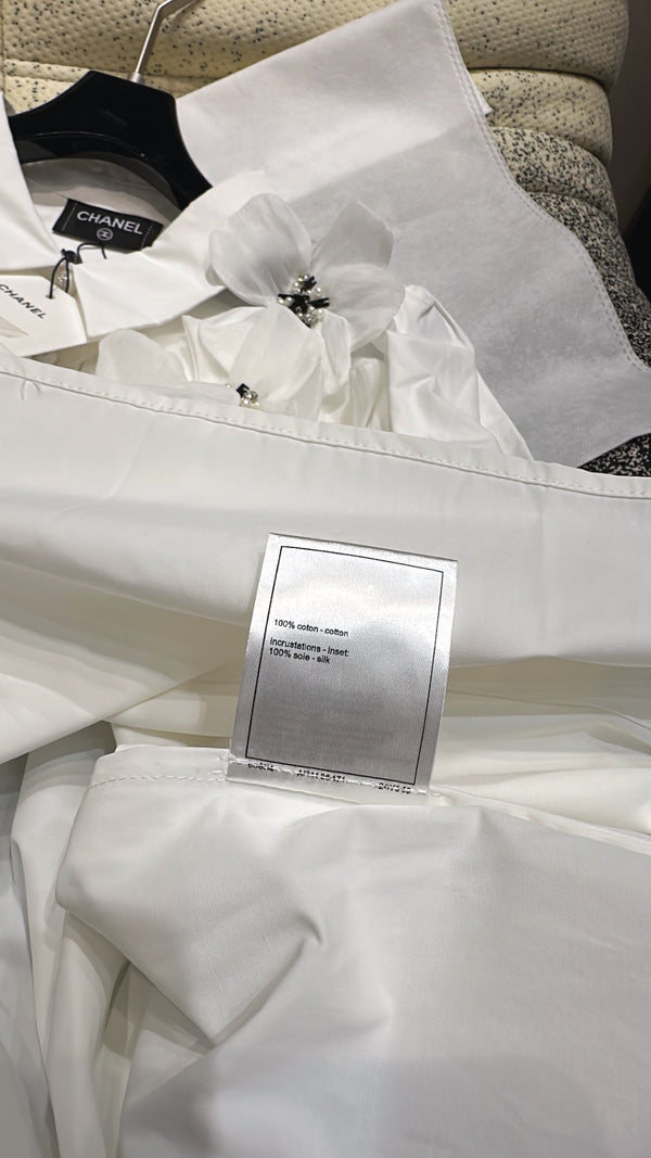 CC Shirt White mix Black Cotton