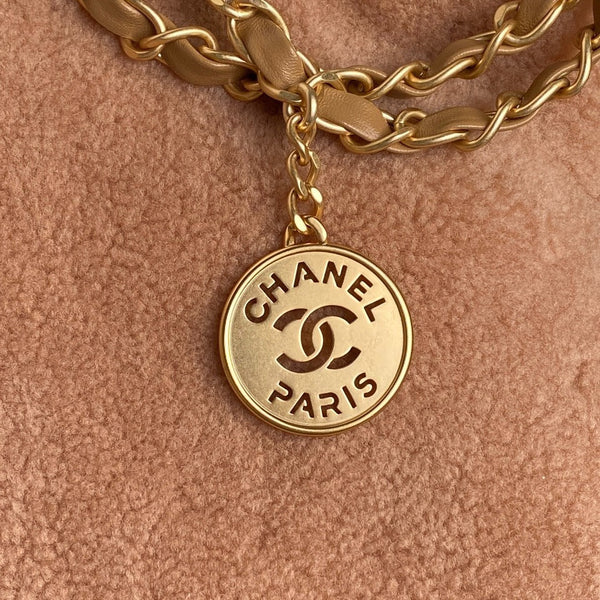 CC 24K Hobo 22 Bag 35cm Brown Wool Fur