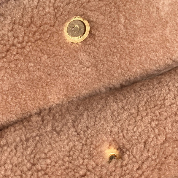 CC 24K Hobo 22 Bag 35cm Brown Wool Fur